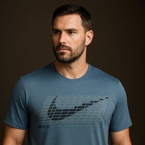 Nike Pro Dri-FIT Blue Graphic Tee - Size XXL
